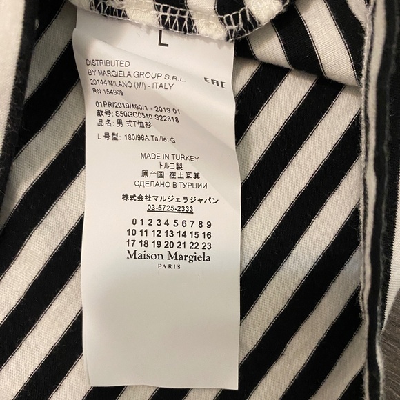 Maison Margiela Striped T-Shirt Size L - Picture 6 of 7